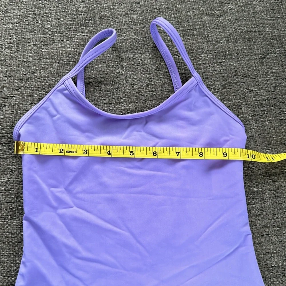 Natalie Dance Wear Girls Lavender Purple Camisole Dance Top Size 6-7
